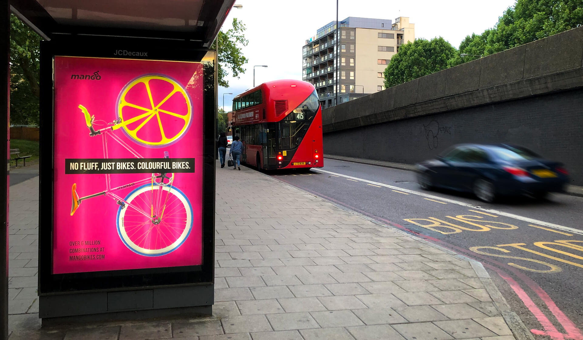 Mango - No Fluff - Mellor&Smith Advertising campaign at bus stop