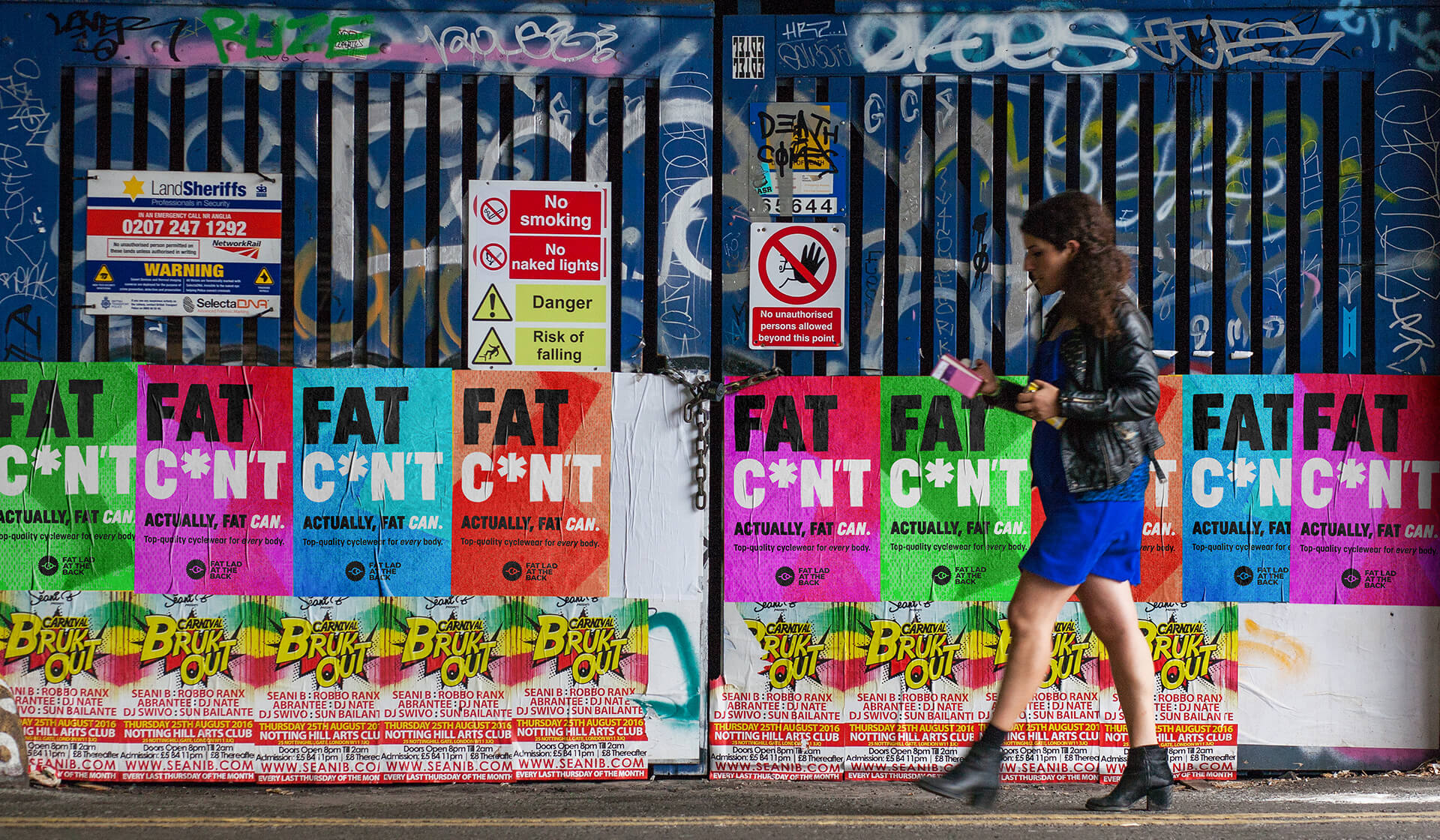 Fat Lad at the Back - Fat C*n't - Mellor&Smith - Ad campaign - Outdoor Flyposting - Paul Mellor